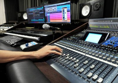 Sound Recording Studio With Music Recording Equipment